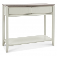 Bergen Grey Washed Oak & Soft Grey Console Table with Drawer by Bentley Designs