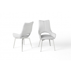 Spinello White Faux Leather Dining Chairs (Set of 2)