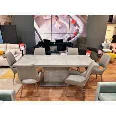 Petra 160-220 x 90cm Extending Dining Table & 6 Spinello Chairs (Showroom Clearance)