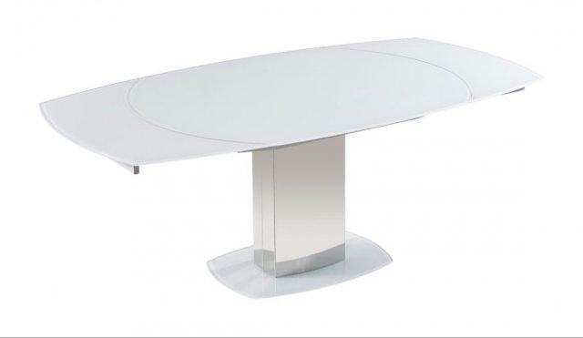 Oliver Swivel Extending Dining Table (White)
