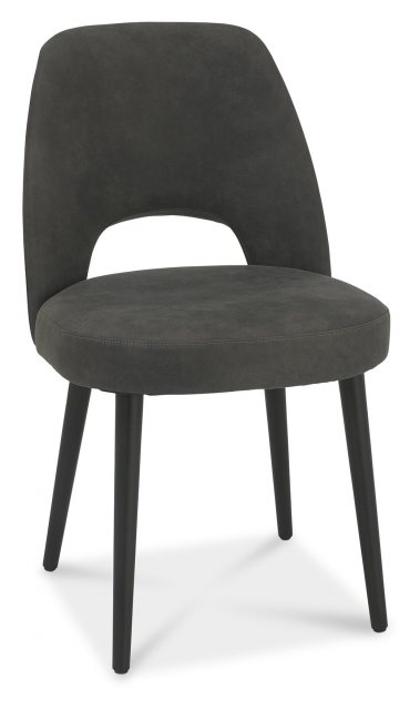 Vintage Peppercorn Upholstered Dining Chair (Set of 2) - Dark Grey Fabric