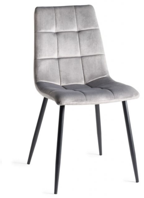 Loft Dining Chair (Grey Velvet) by Bentley Designs