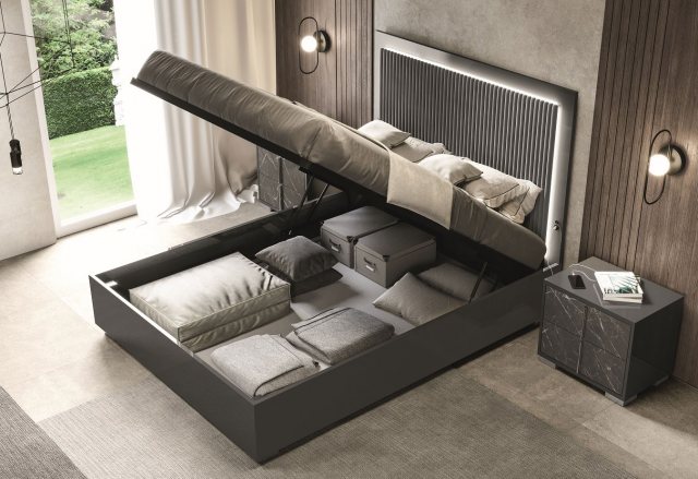 Sky Double Bedframe with Lift Storage by Euro Designs