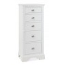 Hampstead White 5 Drawer Tall Chest by Bentley Designs