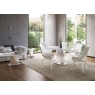 Argento Collection Oliver Swivel Extending 130-190cm Dining Table (Super White)