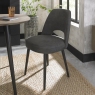 Vintage Peppercorn Upholstered Dining Chair (Set of 2) - Dark Grey Fabric
