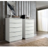 Onda White 5 Drawer Tall Chest by Camel Group