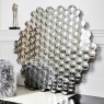 Hexagonal Honeycomb Convex Mirror Wall Art
