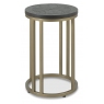 Chevron Peppercorn Ash Side Table by Bentley Designs