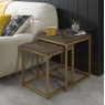 Athens Fumed Oak Nest of Tables by Bentley Designs