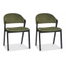 Pair of Regent Peppercorn Dining Chairs (Cedar Velvet) by Bentley Designs