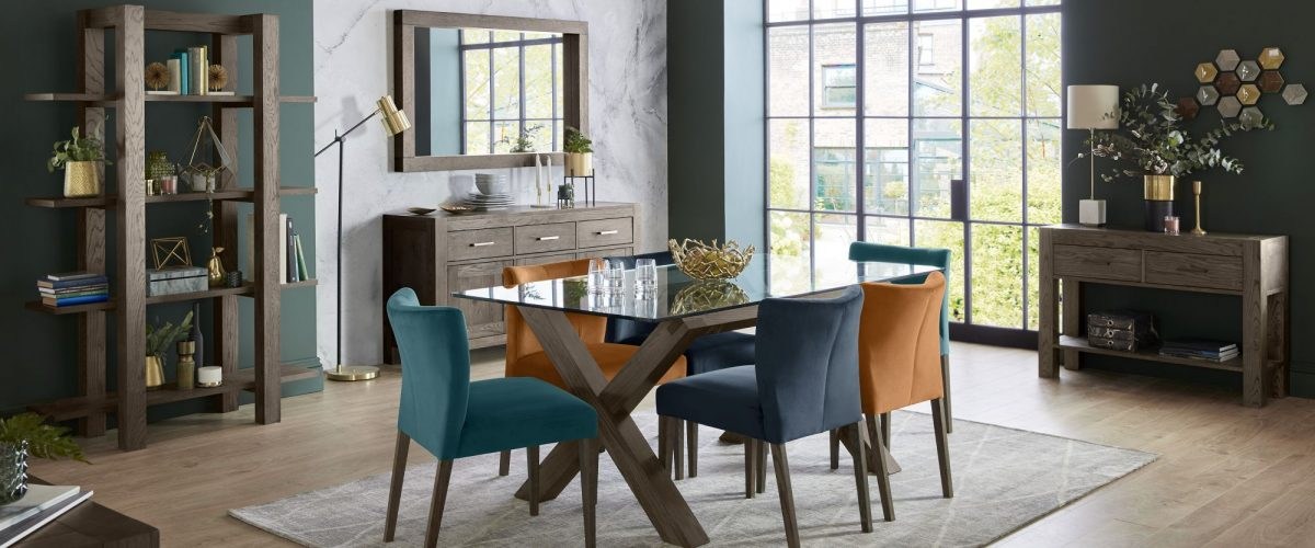 Turin Dark Oak Dining by Bentley Designs