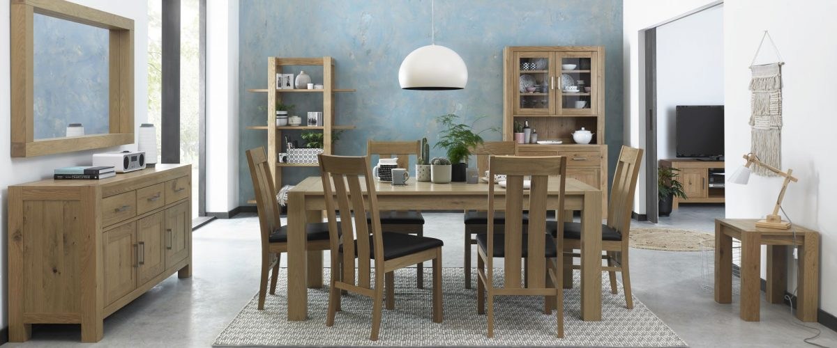Turin Light Oak Dining by Bentley Designs