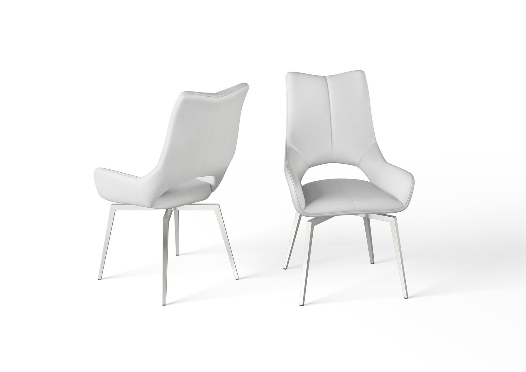 Spinello White Faux Leather Dining, Black And White Faux Leather Dining Chairs