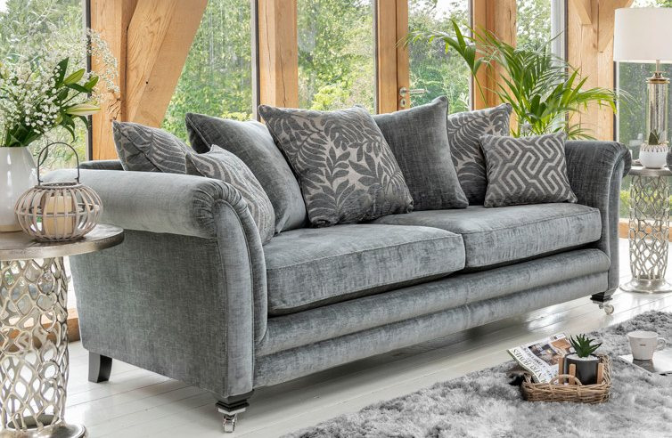 Couch with pillow back deals