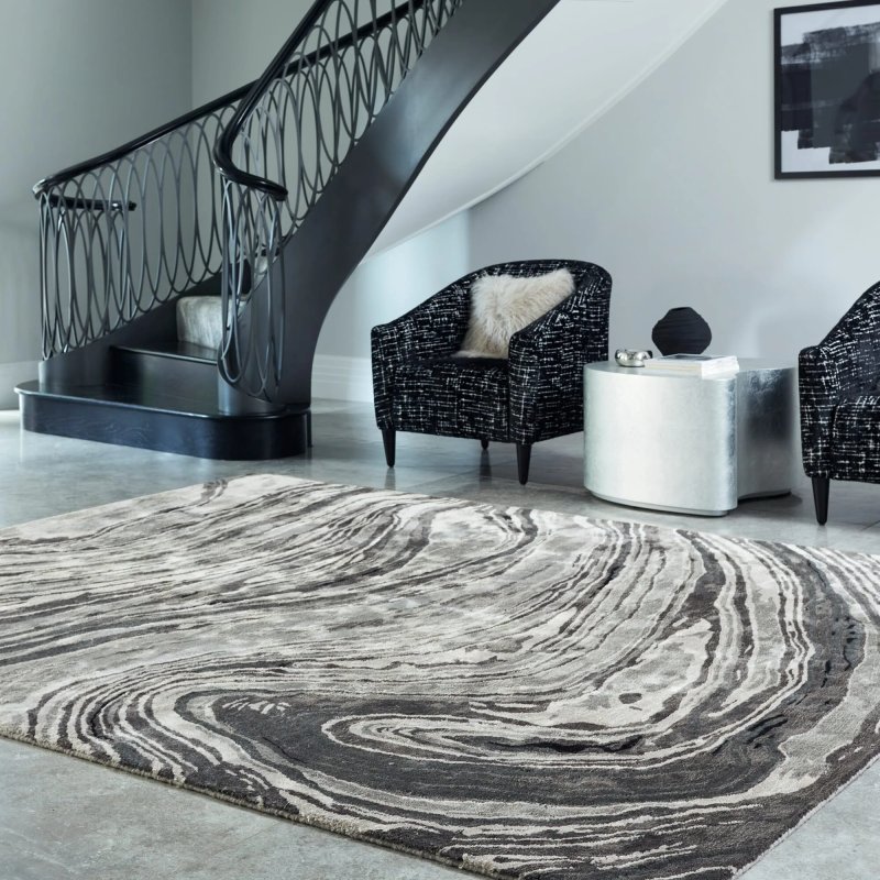 Katherine Carnaby Tuscany Marquina Marble Rug by Asiatic Katherine Carnaby Tuscany Marquina Marble Rug by Asiatic