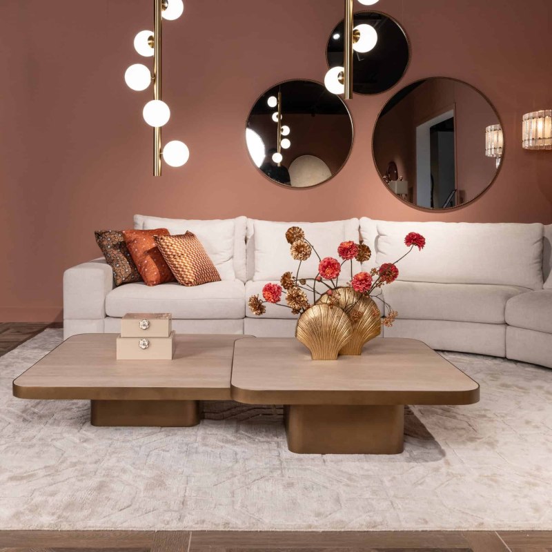 Claridge 90 x 90cm Coffee Table - Beige (Cumulus) by Richmond Interiors Claridge 90 x 90cm Coffee Table - Beige (Cumulus) by Richmond Interiors