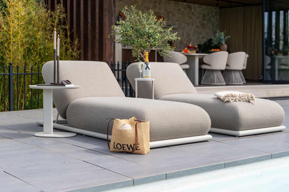 Outdoor End Table Quinn Light Beige by Richmond Interiors Outdoor End Table Quinn Light Beige by Richmond Interiors