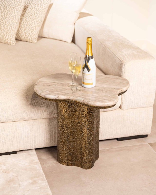 End Table Abandos Brass Antique by Richmond Interiors End Table Abandos Brass Antique by Richmond Interiors