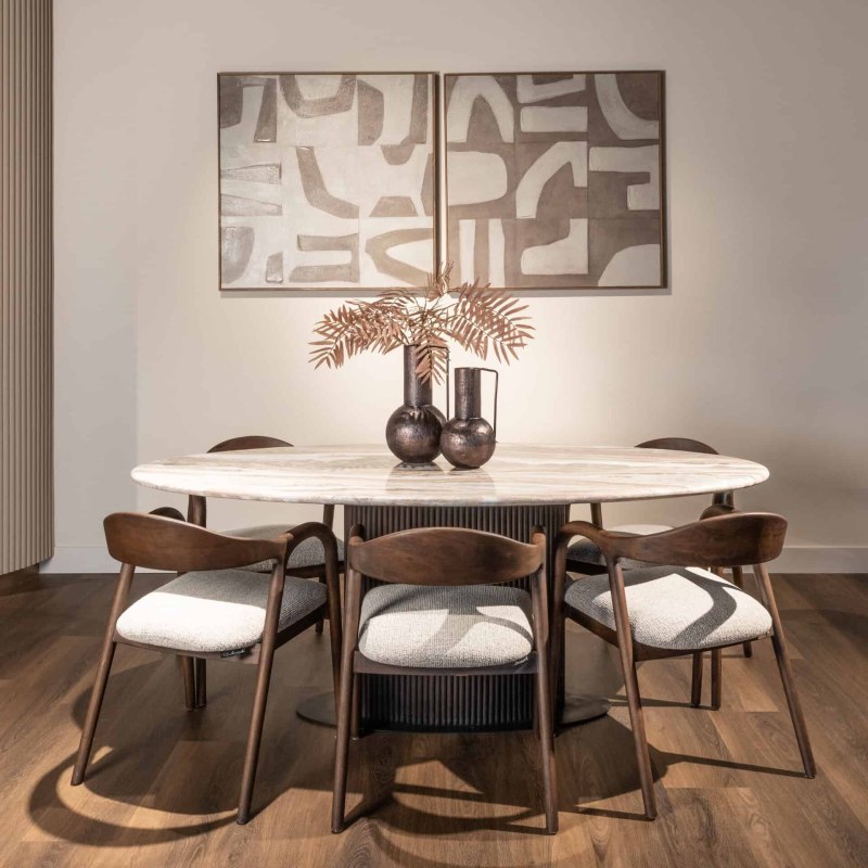 Dining Table Rashford Blush Beige Oval 200 by Richmond Interiors Dining Table Rashford Blush Beige Oval 200 by Richmond Interiors
