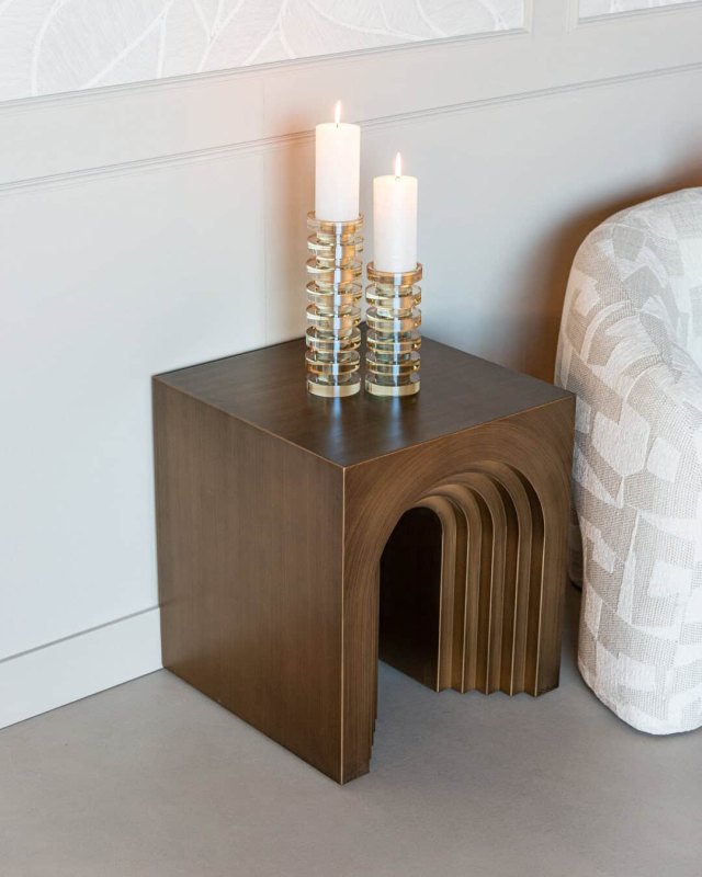 End Table Vevey Brushed Gold by Richmond Interiors End Table Vevey Brushed Gold by Richmond Interiors
