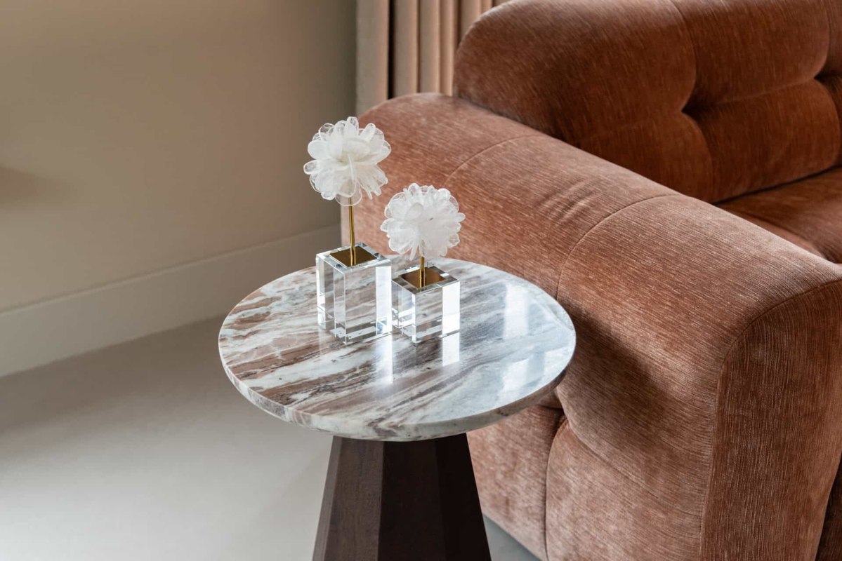End Table Oberoy Blush Beige 45cm by Richmond Interiors End Table Oberoy Blush Beige 45cm by Richmond Interiors