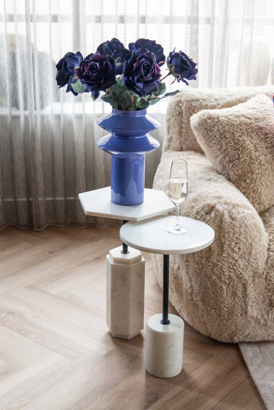 End Table Misty Black/white 30cm by Richmond Interiors End Table Misty Black/white 30cm by Richmond Interiors