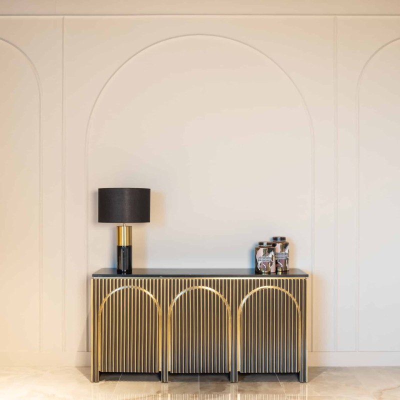 Sideboard Les Arcs Brushed Gold by Richmond Interiors Sideboard Les Arcs Brushed Gold by Richmond Interiors