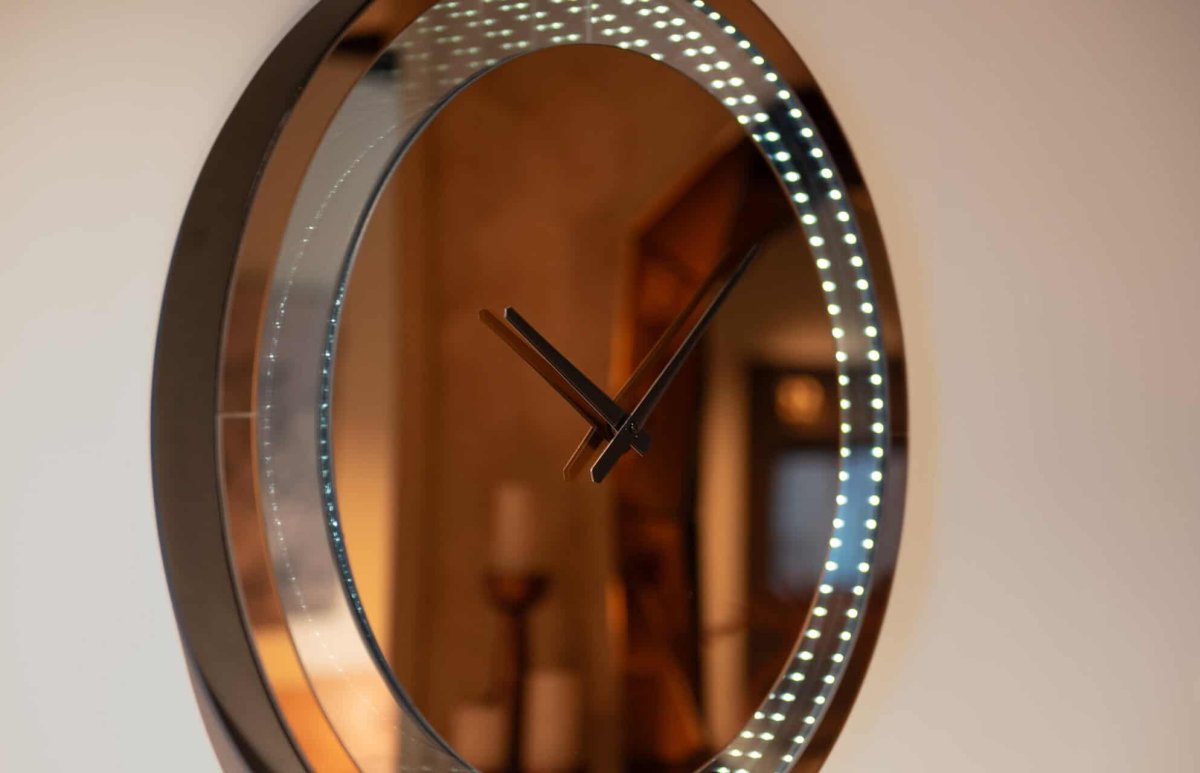 Wall Lamp Julia Brown - Led Clock by Richmond Interiors Wall Lamp Julia Brown - Led Clock by Richmond Interiors