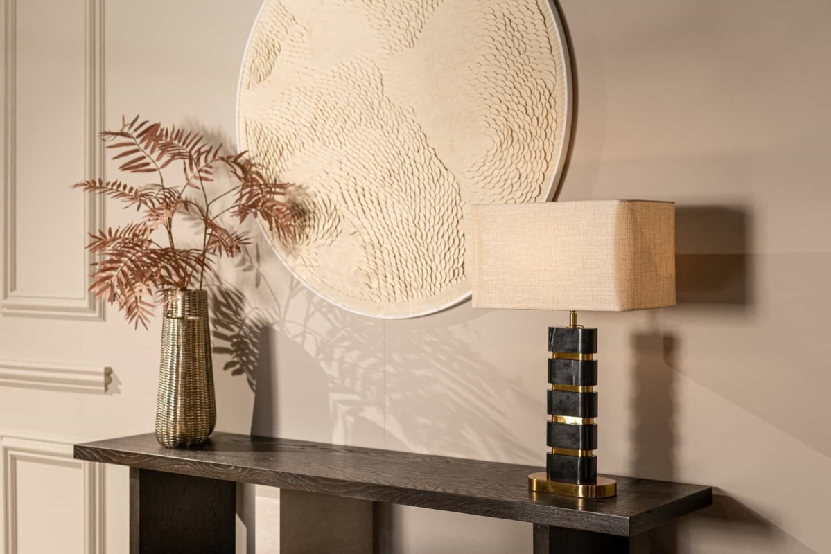 Table Lamp Levina Black/gold by Richmond Interiors Table Lamp Levina Black/gold by Richmond Interiors