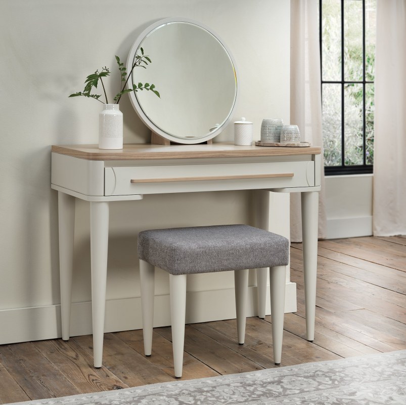 Larsen Scandi Oak and Soft Grey Dressing Table Set by Bentley Designs Larsen Scandi Oak and Soft Grey Dressing Table Set by Bentley Designs