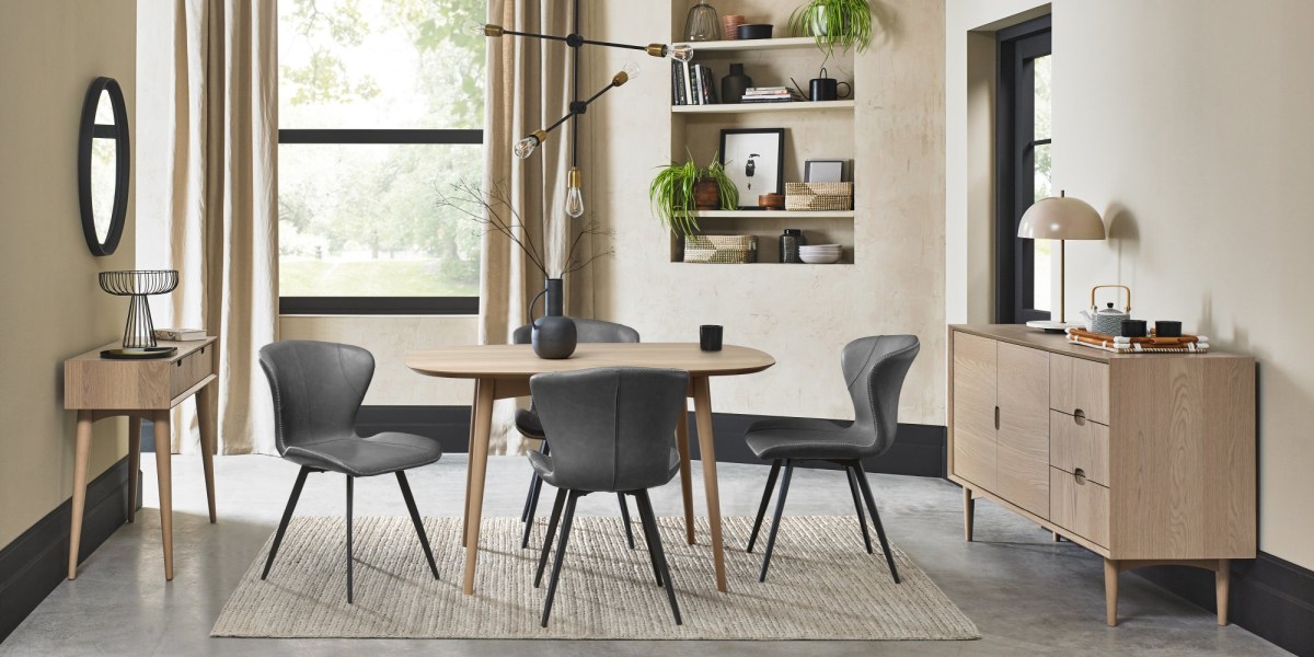Dansk Scandi Oak 4 Seater Dining Table by Bentley Designs Dansk Scandi Oak 4 Seater Dining Table by Bentley Designs