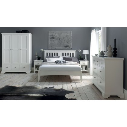 Hampstead White Slatted Bedstead (3 Sizes Available) by Bentley Designs
