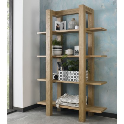Turin Light Oak Open Shelf Unit by Bentley Designs
