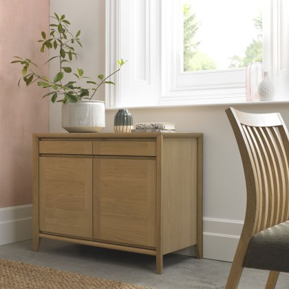 Bergen Oak Narrow Sideboard by Bentley Designs