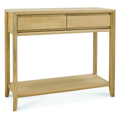 Bergen Oak Console Table with Drawer by Bentley Designs