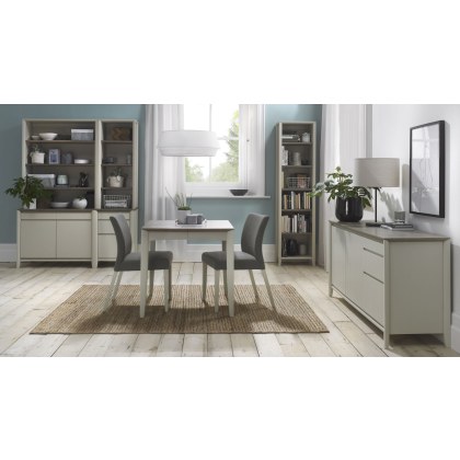 Bergen Grey Washed Oak & Soft Grey 2-4 Seater Extension Dining Table by Bentley Designs