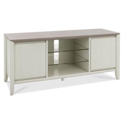 Bergen Grey Washed Oak & Soft Grey Entertainment Unit by Bentley Designs