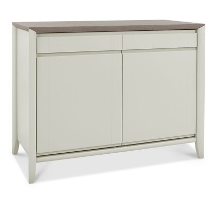 Bergen Grey Washed Oak & Soft Grey Narrow Sideboard by Bentley Designs