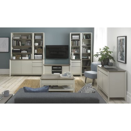 Bergen Grey Washed Oak & Soft Grey Narrow Top Unit by Bentley Designs