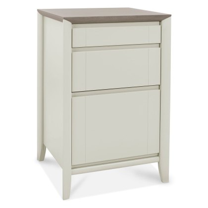 Bergen Grey Washed Oak & Soft Grey Filing Cabinet by Bentley Designs