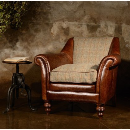 Dalmore Accent Chair (Tweed & Hide) by Tetrad Harris Tweed