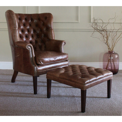 MacKenzie Stool (Hide) by Tetrad Harris Tweed