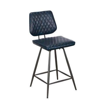 Dalton Bar Stool (Dark Blue)