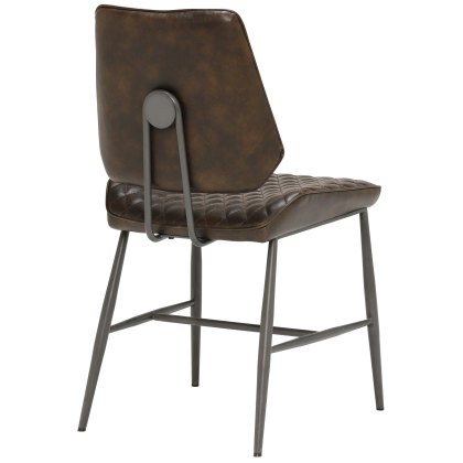 Pair of Dalton Dining Chairs (Dark Brown)