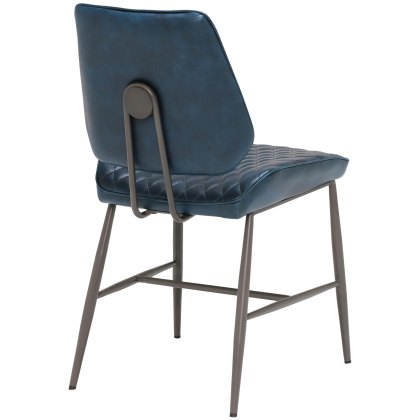 Pair of Dalton Dining Chairs (Dark Blue)