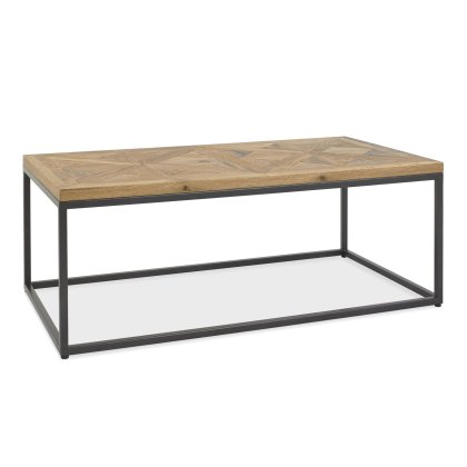 Indus Rustic Oak Coffee Table by Bentley Designs