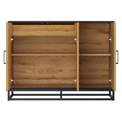 Indus Rustic Oak Narrow Sideboard by Bentley Designs