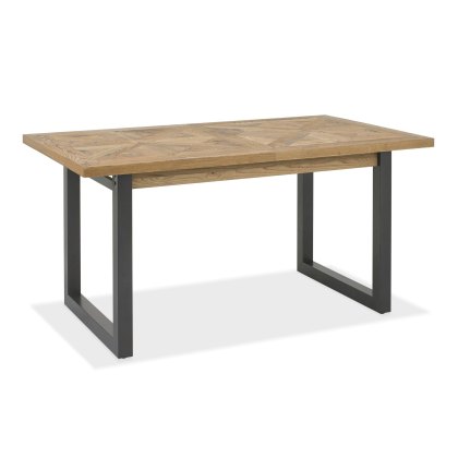 Indus Rustic Oak 4-6 Seater Extending Dining Table by Bentley Designs