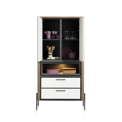 Shirley Tall Cabinet (with LED Lighting) by Habufa